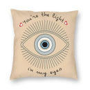 Evil Eye Black Art Cushion Cover Mystery Spirit Pillowcase by Ljojo