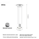 Ljojo Modern Aluminum LED Pendant Light with Dimming Remote Control