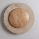 Circular Yellow Cave Stone Wall Lamp Wabi Sabi Style | Retro Light for Living Room Bedroom - Ljojo