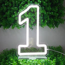 Ljojo™ Numbers Neon Sign 0-9 with Stand Base - USB Powered Dimmable Light Sign