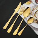 Ljojo 24-Piece Stainless Steel Rainbow Cutlery Set and Tableware
