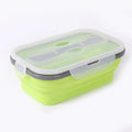 Ljojo Silicone Lunch Box Spoon Portable Bento Container 900ml