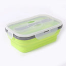 Ljojo Silicone Lunch Box Spoon Portable Bento Container 900ml