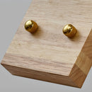 Ljojo LED Wall Lights Bedroom Yellow Travertine White Glass Wabi Sabi Wood Bedside Lamp