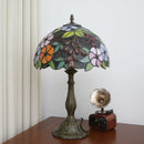 Ljojo 12“ Stained Glass Table Lamp - Bedroom, Living Room, Office Decor
