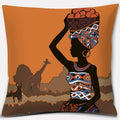 Ethnic African Women Pillowcase by Ljojo | Polyester Cushion Cover for Car & Sofa