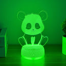 3D Panda Night Light Multi-color USB Desk Lamp by Ljojo