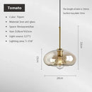 Ljojo Loft Glass Pendant Light for Kitchen Restaurant - Modern Nordic Industrial Decor