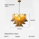 Vintage Amber Glass Indoor Chandelier - Scandinavian Style Lighting by Ljojo