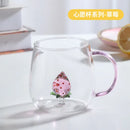 Ljojo 3D Cartoon Animal Glass Cup - Cute Single Layer Cup for Water, Coffee, Juice