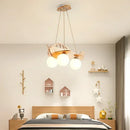 Ljojo Log Airplane Chandelier: Nordic Minimalist LED Pendant Lamp