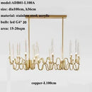 Ljojo Luxe Crystal Chandelier: Elegant Nordic Office & Living Room Pendant Lamp