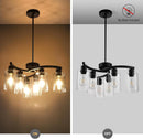 Ljojo Modern Black LED Chandelier Stylish Home Interior Pendant Light for Living Room