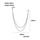 2025 Trendy DIY Flexible Leather Belt Dimmable LED Chandelier by Ljojo for Living Room
