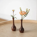 Ljojo Minimalist Solid Wood Vase, Creative Desktop Ornament for Plants and Flowers