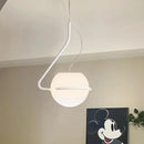 Ljojo Modern LED White Chandelier Pendant Light for Bedroom Living Room Dining Elegant