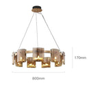 Luxury Chandeliers Amber Glass Pendant Lamp with G9 Bulb for Dining & Living Spaces by Ljojo