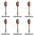 Ljojo Long Handle Wooden Soup Spoon Set of 6