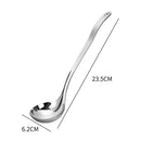 Ljojo Long Handle Stainless Steel Soup Ladle Spoon Skimmer Colander Tableware Home Kitchen