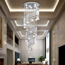 Ljojo Luxury Modern Crystal Chandelier for Staircase, LED Large Living Room Hallway Decor