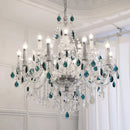 French Romantic Crystal Chandelier Pink E14 Pendant Light for Living Room by Ljojo