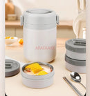 Ljojo 304 Vacuum Insulated Layered Portable Lunch Box for Office Workers