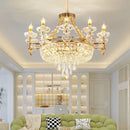 Ljojo Luxury Crystal Chandelier for European-Style Living Room, Bedroom, and Stairwell