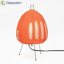 Ljojo Wabi-sabi LED Table Lamp: Tripod Rice Paper Pomelo Art Chandelier for Living Room