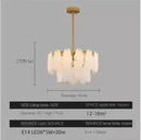 Nordic Luxury Glass Crystal Chandelier Fixture for Living & Dining Room by Ljojo