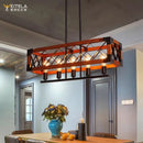 American Vintage Hotel Dining Room Wrought Iron Chandelier by Ljojo
