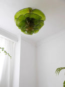Ljojo Scandinavian Murano Green Pink Glass Chandelier - LED Art Decor for Hotel Restaurant Lobby