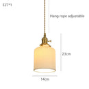 Japanese Style Ceramic Chandelier LED Pendant Lighting Brass Holder by Ljojo