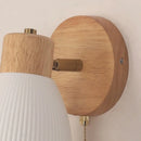 Ljojo LED Wall Light Fixture Ceramic Wood Interior Lighting Bedside Lamp