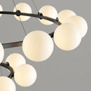 Nordic Ring Chandelier Smoky Gray Bubble Ball Lamp for Living Room by Ljojo