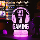 3D Gaming Enthusiast USB Night Light by Ljojo - Glow-in-the-Dark Creative Desktop Decor