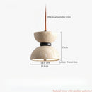 Japanese Wabi-sabi LED Stone Pendant Light for Home Decor | Square Columnar Shape Chandelier