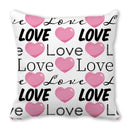 Heart Print Pillowcase for Home Decor by Ljojo - Love Cushion Cover