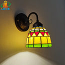 European Model Tiffany Art Glass Single-headed Wall Lamp for Patio Mirror Lighting by Ljojo