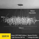 Luxury Modern Crystal Ceiling Chandelier | Silvery Hanging Light for Dining Living Room by Ljojo
