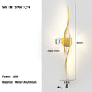 Ljojo LED Wall Lights: Bedroom TV Background Bedside Sconce, Black/White, AC85-265V