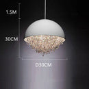 Ljojo Modern Crystal Glass Ceiling Chandelier for Home Living Room Bedroom Study Lighting