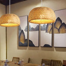Natural Rattan Wicker Pendant Lamp, Hand-Woven Chandelier by Ljojo