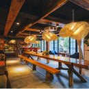 Chines Style Bamboo Woven Chandelier Tea Room LED Lighting by Ljojo