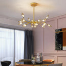 Ljojo Luxury Firefly Chandeliers: Modern Petal LED Pendant Lights for Home Indoor Lighting
