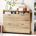 Ljojo™ Entryway Shoe Cabinet: Slim Hidden Storage, 4 Flip Drawers, Large Organizer Rack