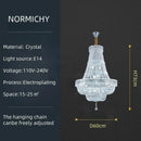 Ljojo Luxury LED Crystal Chandelier for Living Room Wedding Staircase Villa Ceiling