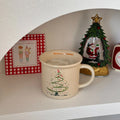 Ljojo 2024 Christmas Tree Ceramic Mug 10oz Couple Cup Water Cup Gift Cup