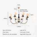 Ljojo Retro Medieval Chandelier American Vintage Rustic Pendant Light Fixture