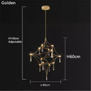 LED Crystal Chandelier: Romantic Starry Living Room Lighting by Ljojo