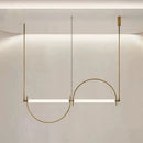 Ljojo Minimalist Tea Room Pendant Light - Nordi Creative Half Circular Arc Study Lamp